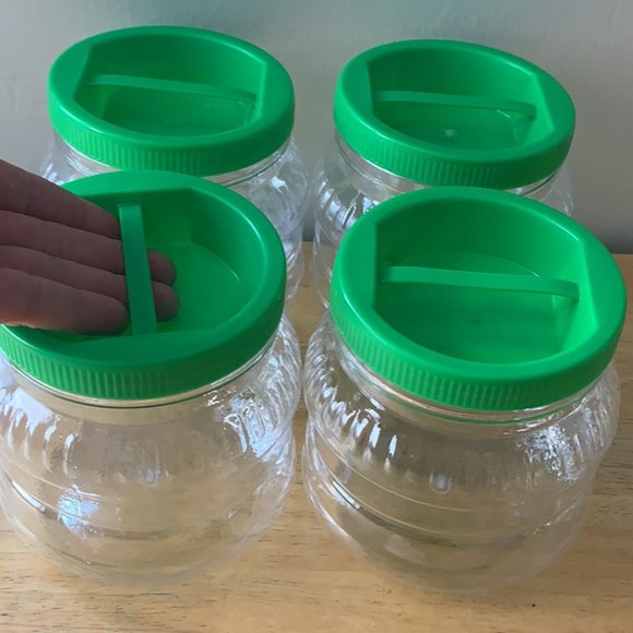 32oz Large Clear Plastic Storage Jars With Handle - Picture 4 of 6